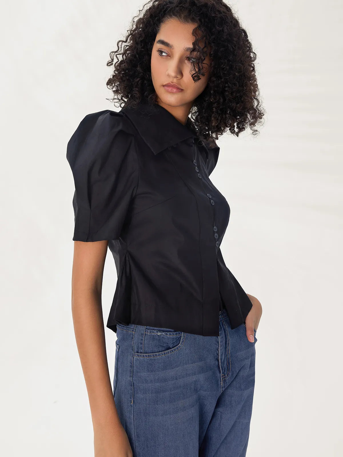 PofElegance™ Blouse | Schattige pofmouwen voor een elegante touch.