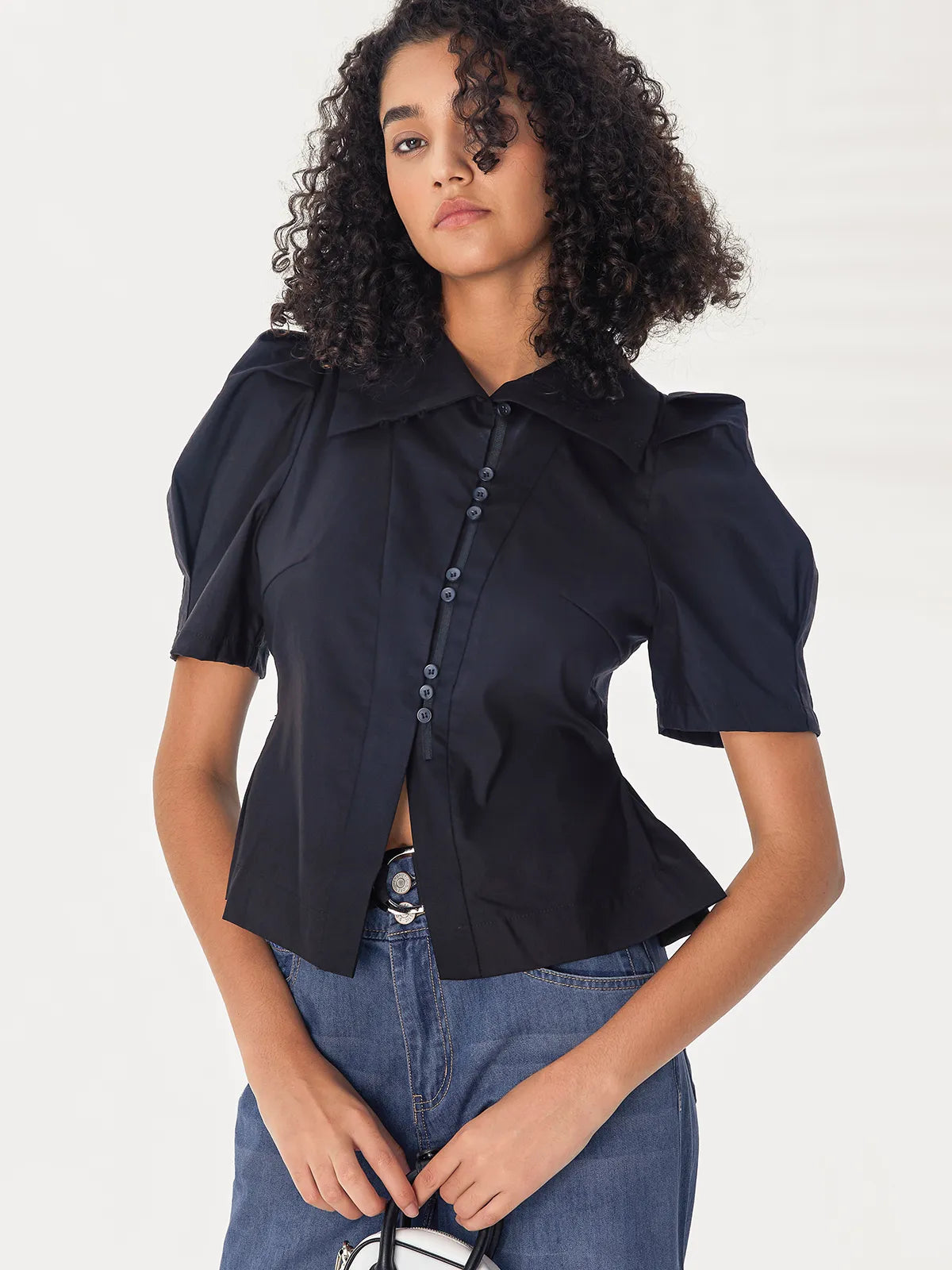 PofElegance™ Blouse | Schattige pofmouwen voor een elegante touch.