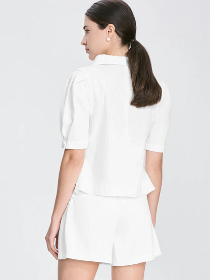 PofElegance™ Blouse | Schattige pofmouwen voor een elegante touch.